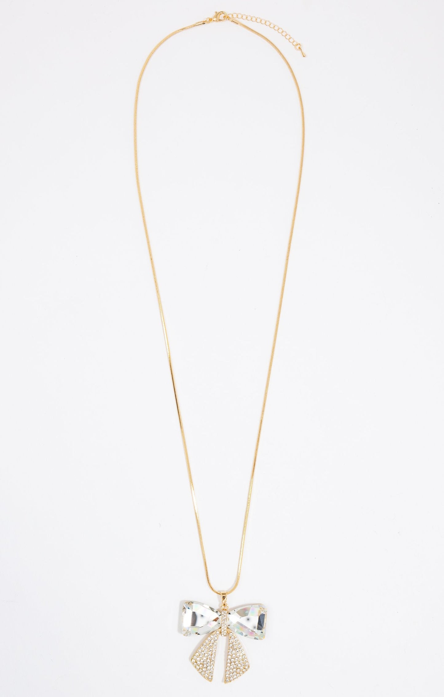 Collier sautoir avec pendentif nœud élégant