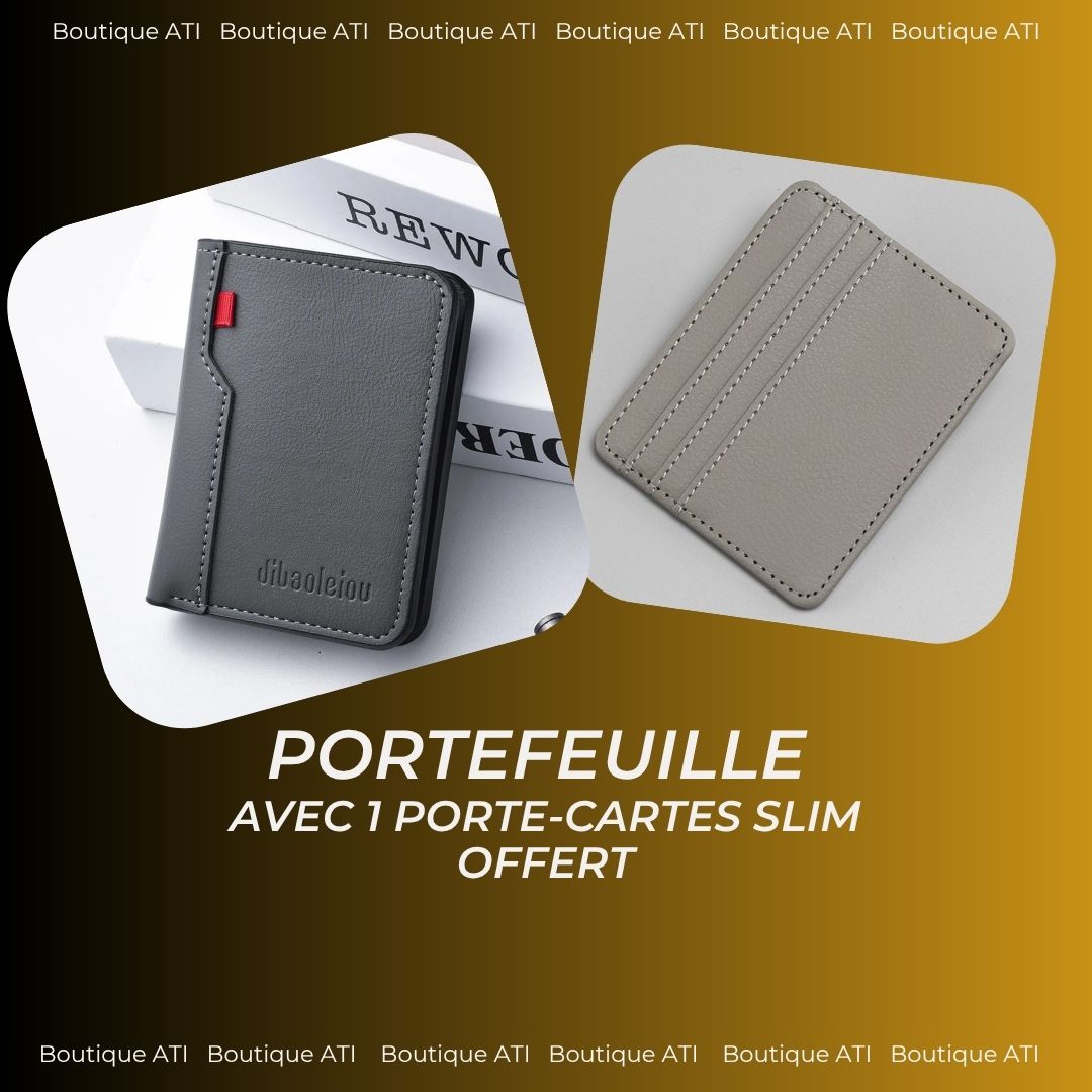 Portefeuille Vertical multi-cartes. un porte-cartes offert