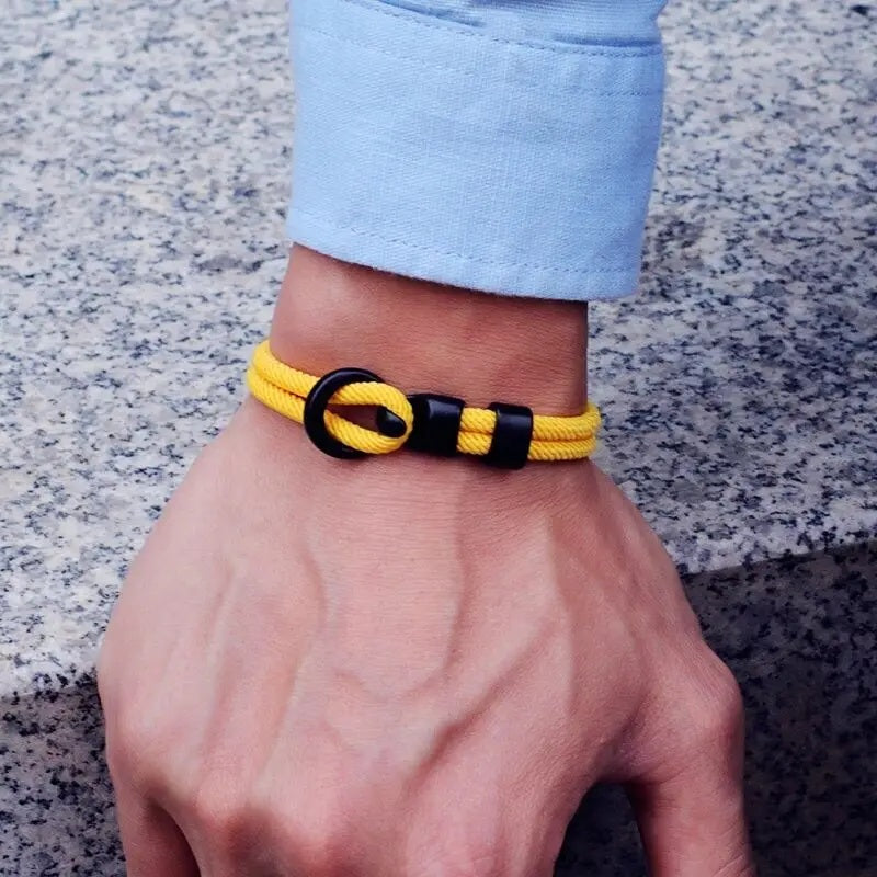 Lot de 2 bracelets en corde 20 cm – Double couche, style minimaliste outdoor