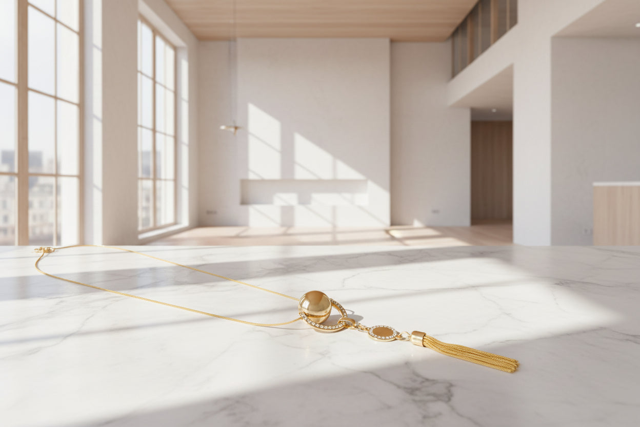 Sautoir avec pampilles