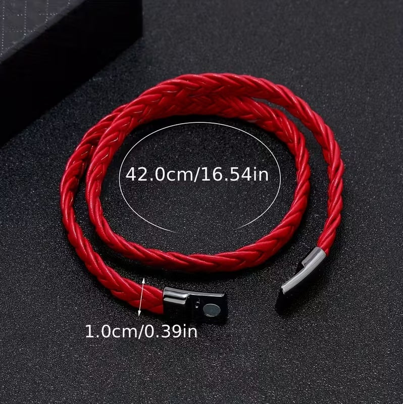 Bracelet Double Tour en Cuir Synthétique – Fermoir Magnétique