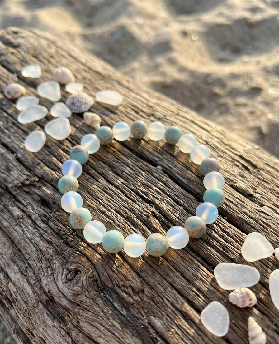 Bracelet Élégance Perlé 8 mm – Style Naturel Moderne