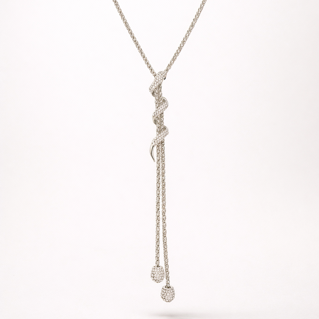 Sautoir serpent à strass